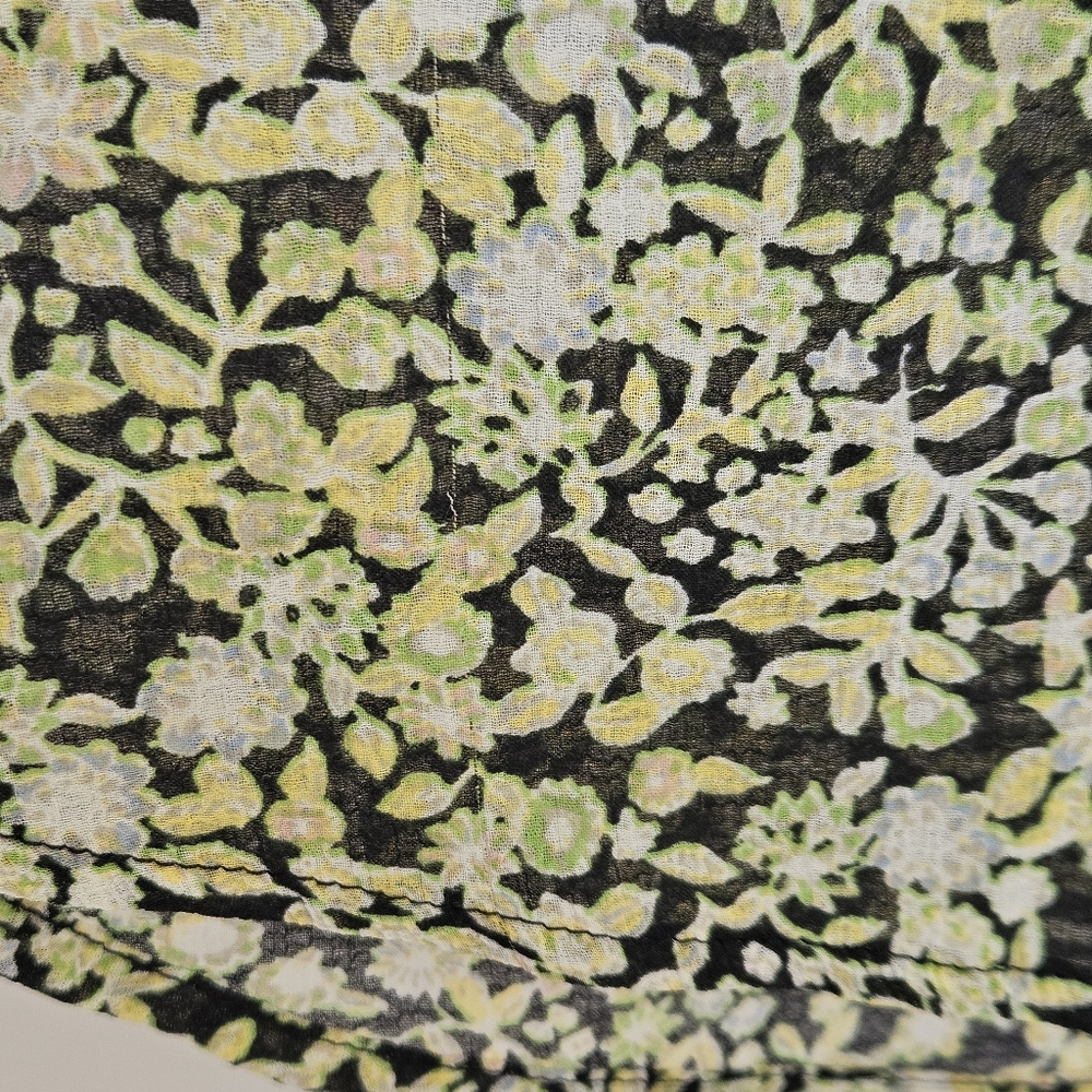 Free People Lela Floral Smocked Ruffle Blouse Floral XS - Picture 11 of 12